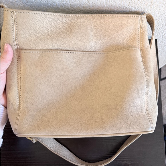 Vintage 1996 Coach Sonoma Pocket Zip Natural Grain Leather (4924) Crossbody Bag - Picture 7 of 12